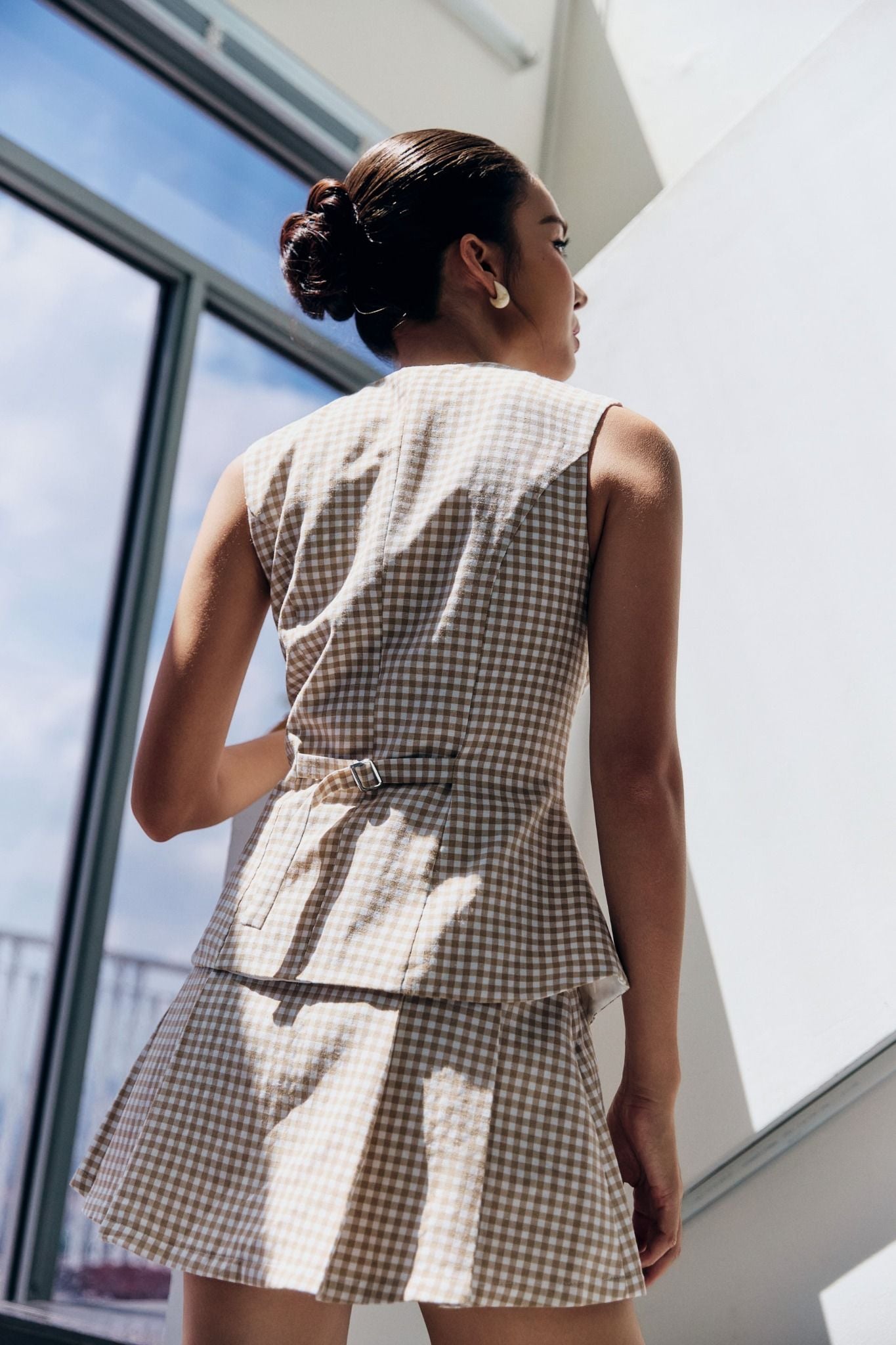 Chân Váy The Checked Button