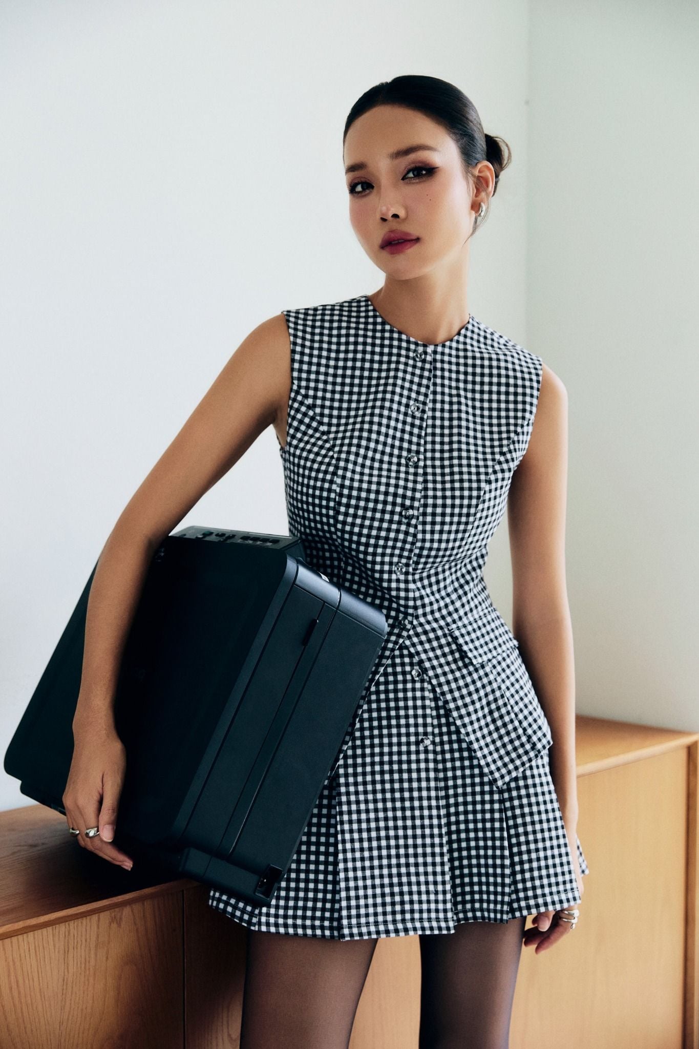 Chân Váy The Checked Button