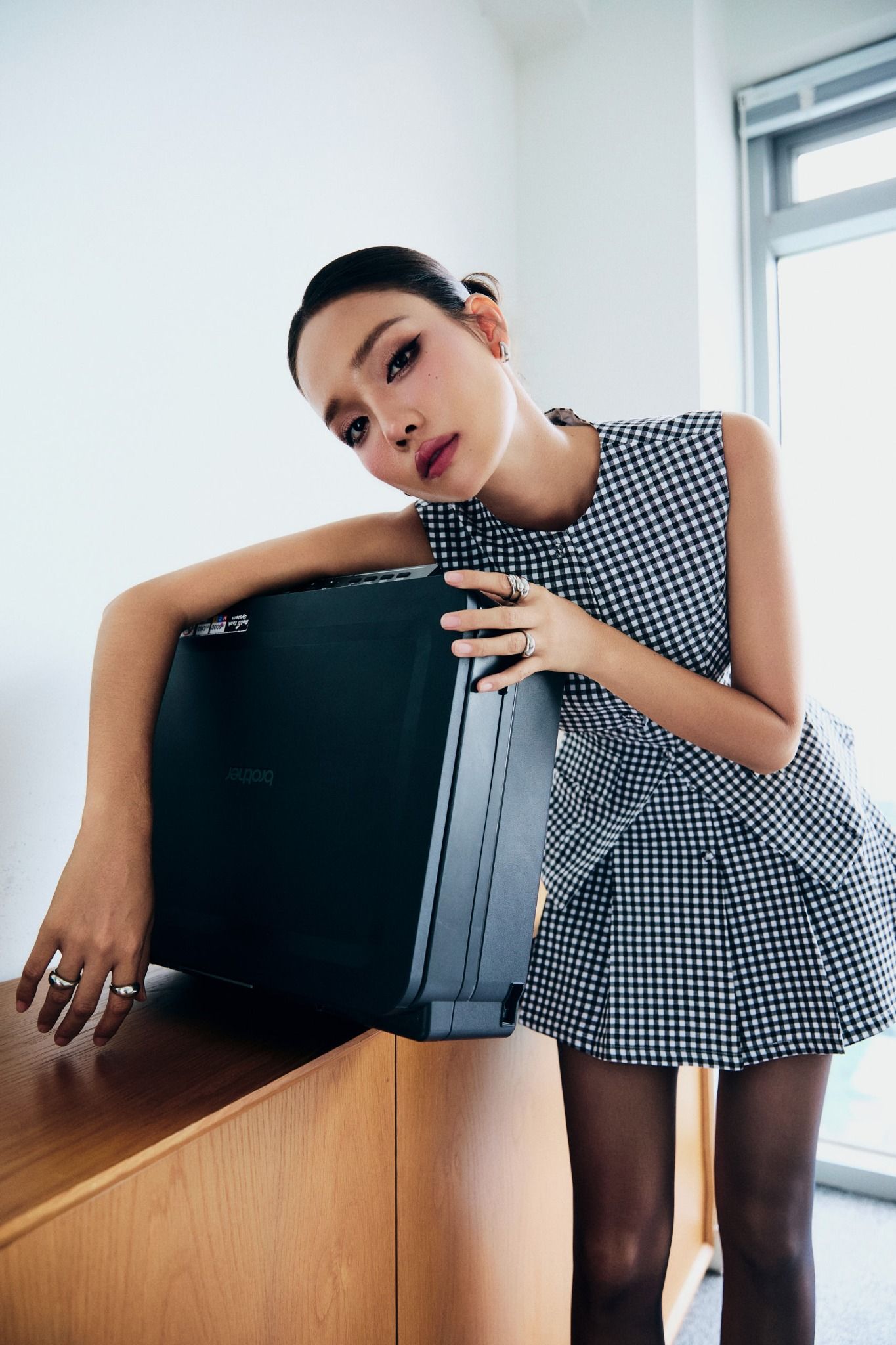 Áo The Checked Gile Square