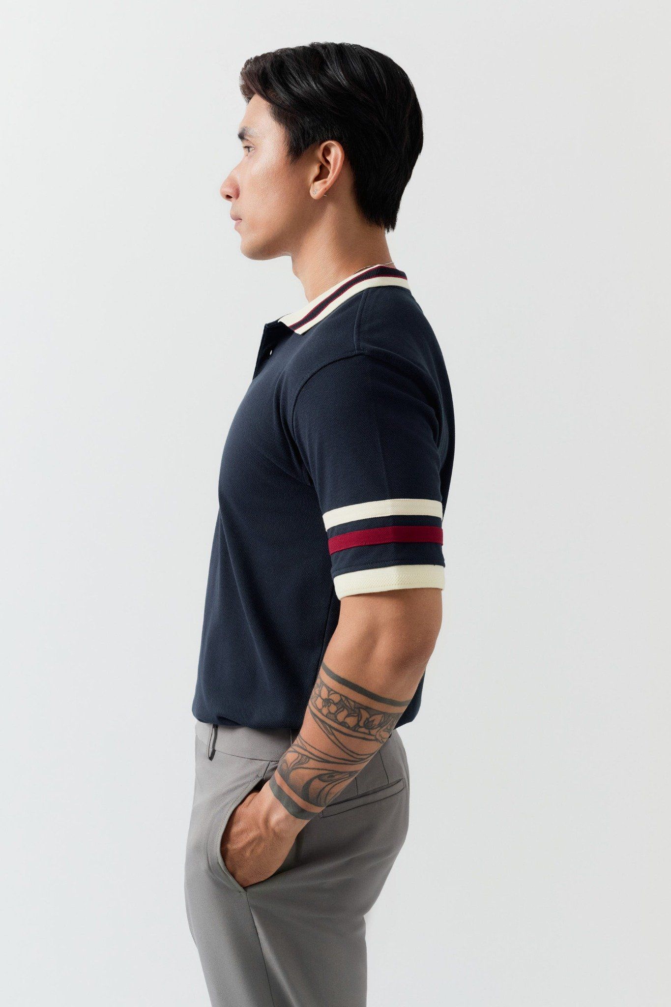 Áo Polo Regular Deep Blue Side