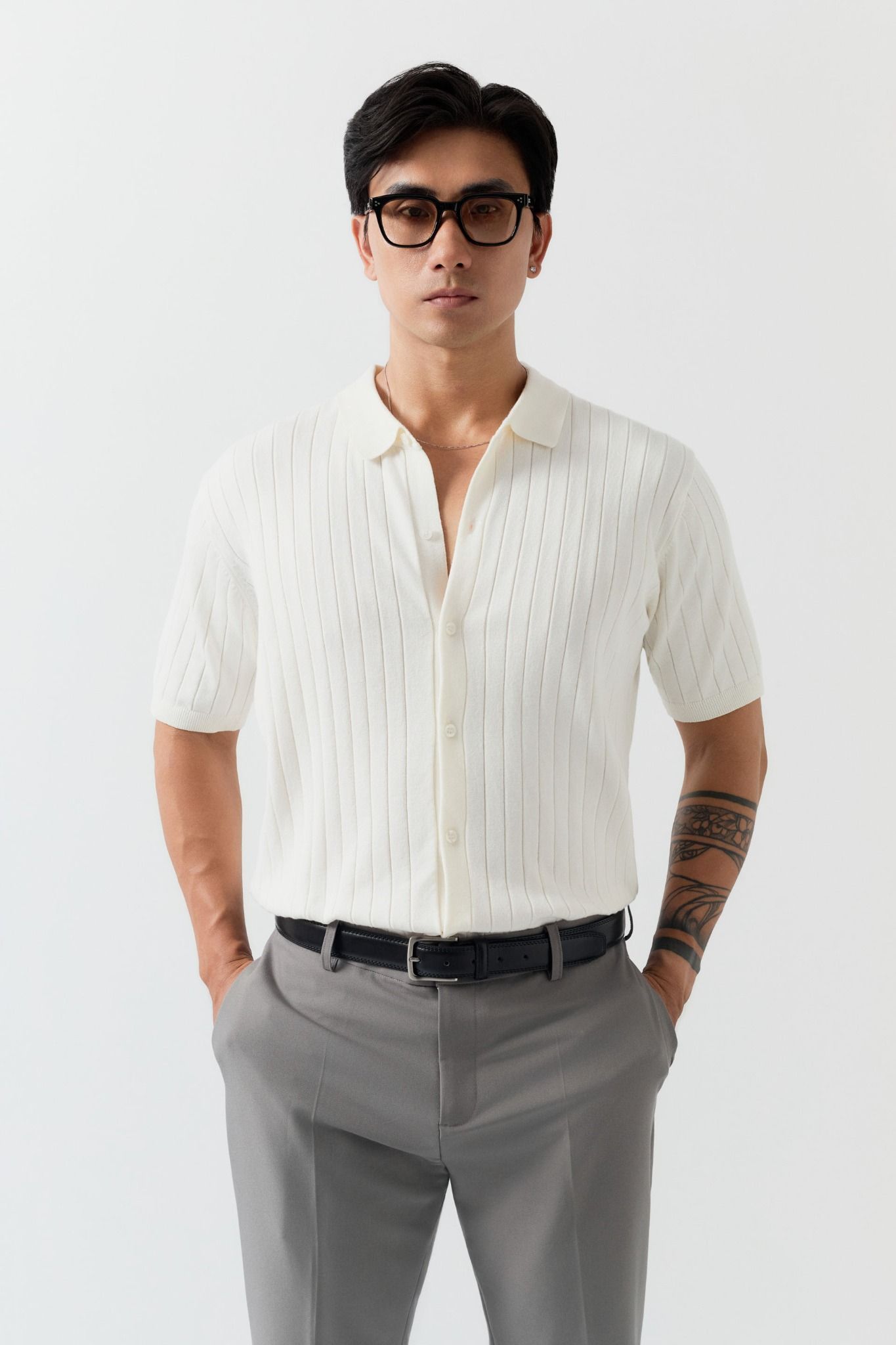 Áo Sơ Mi Kint Textured Stripe