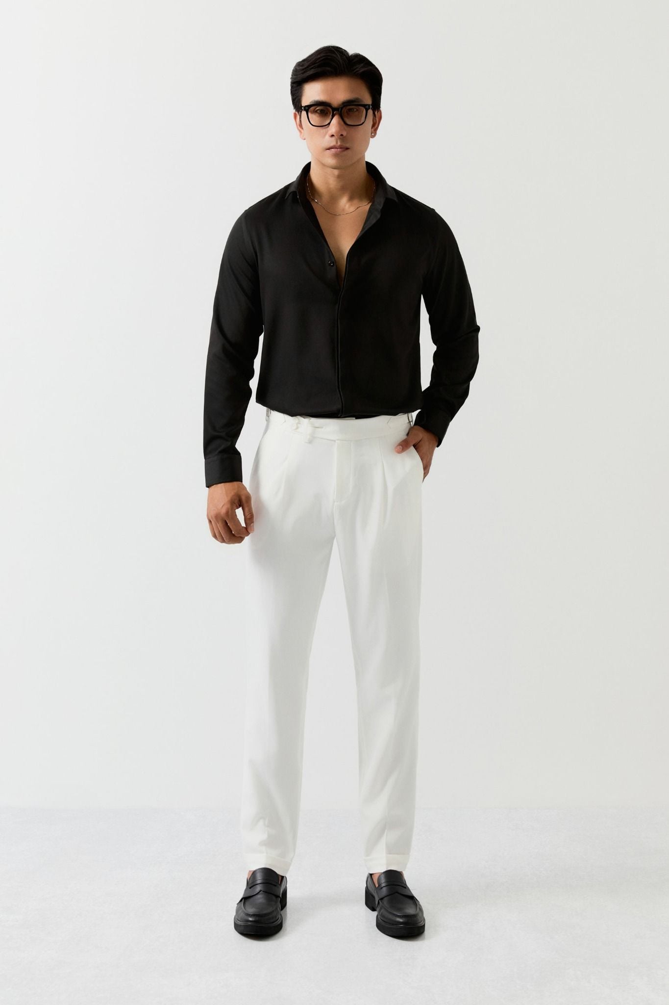 Quần Tây Slimfit Side Tab 2B High Waist