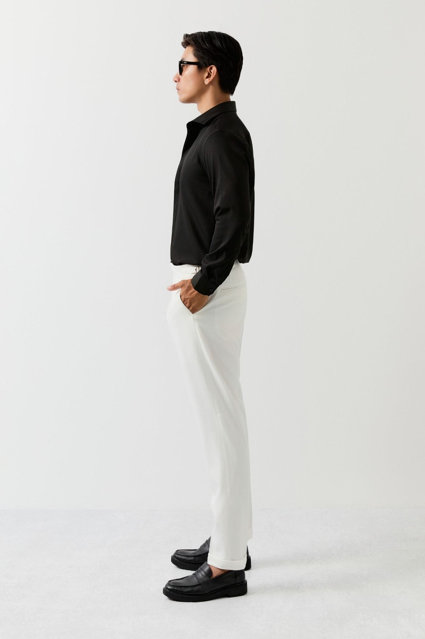 Quần Tây Slimfit Side Tab 2B High Waist