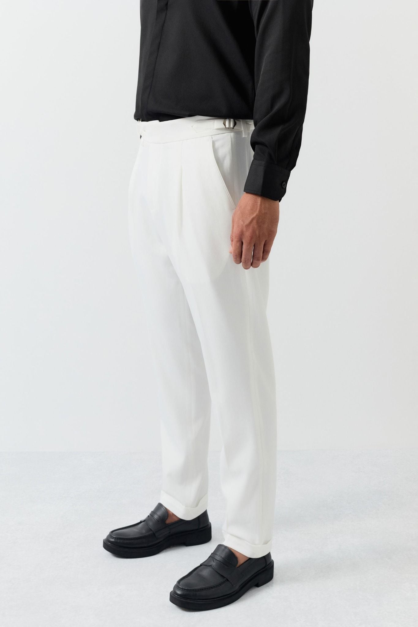 Quần Tây Slimfit Side Tab 2B High Waist