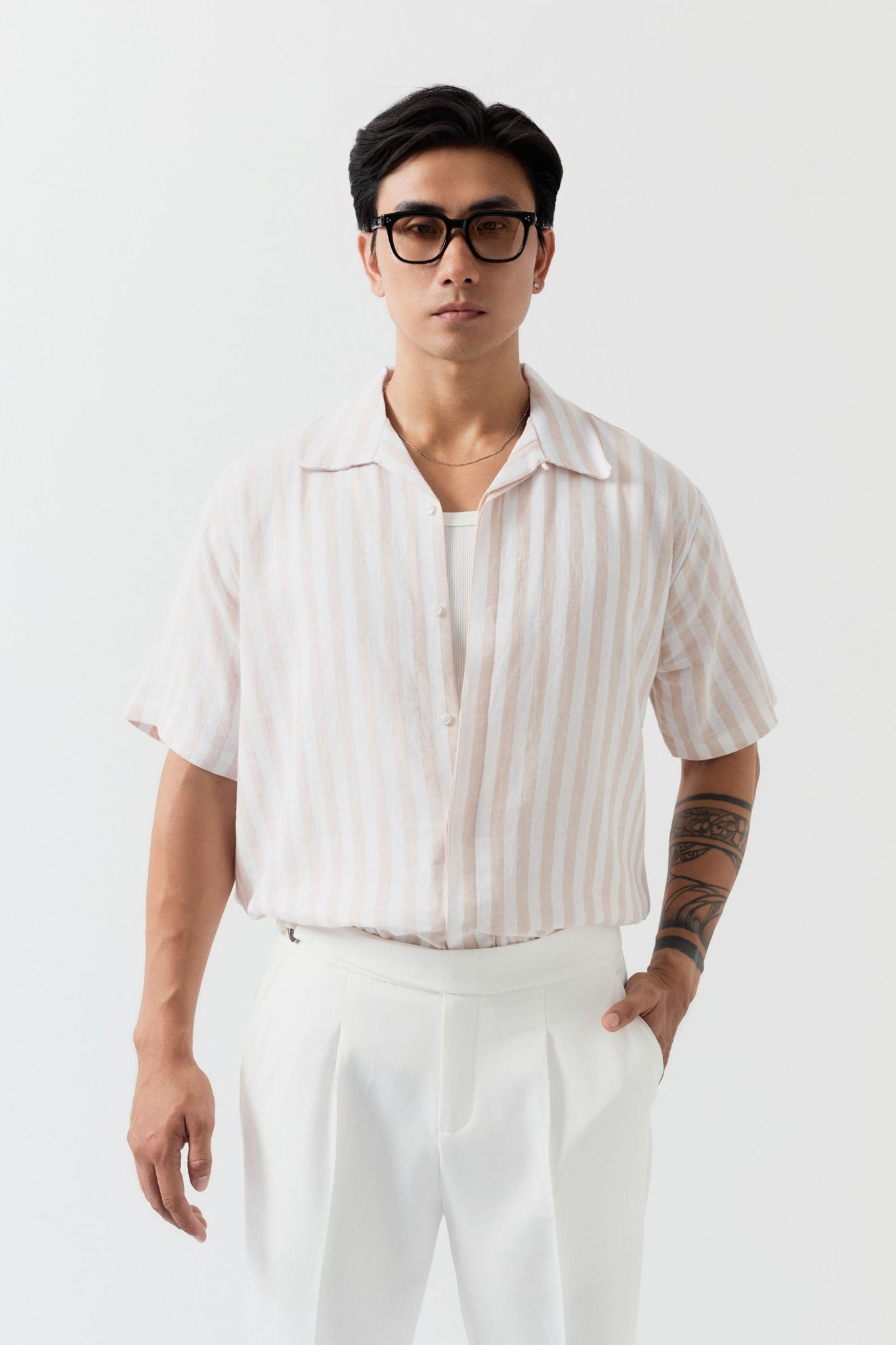 Áo Sơ Mi Relaxed Cuban Linen Brown