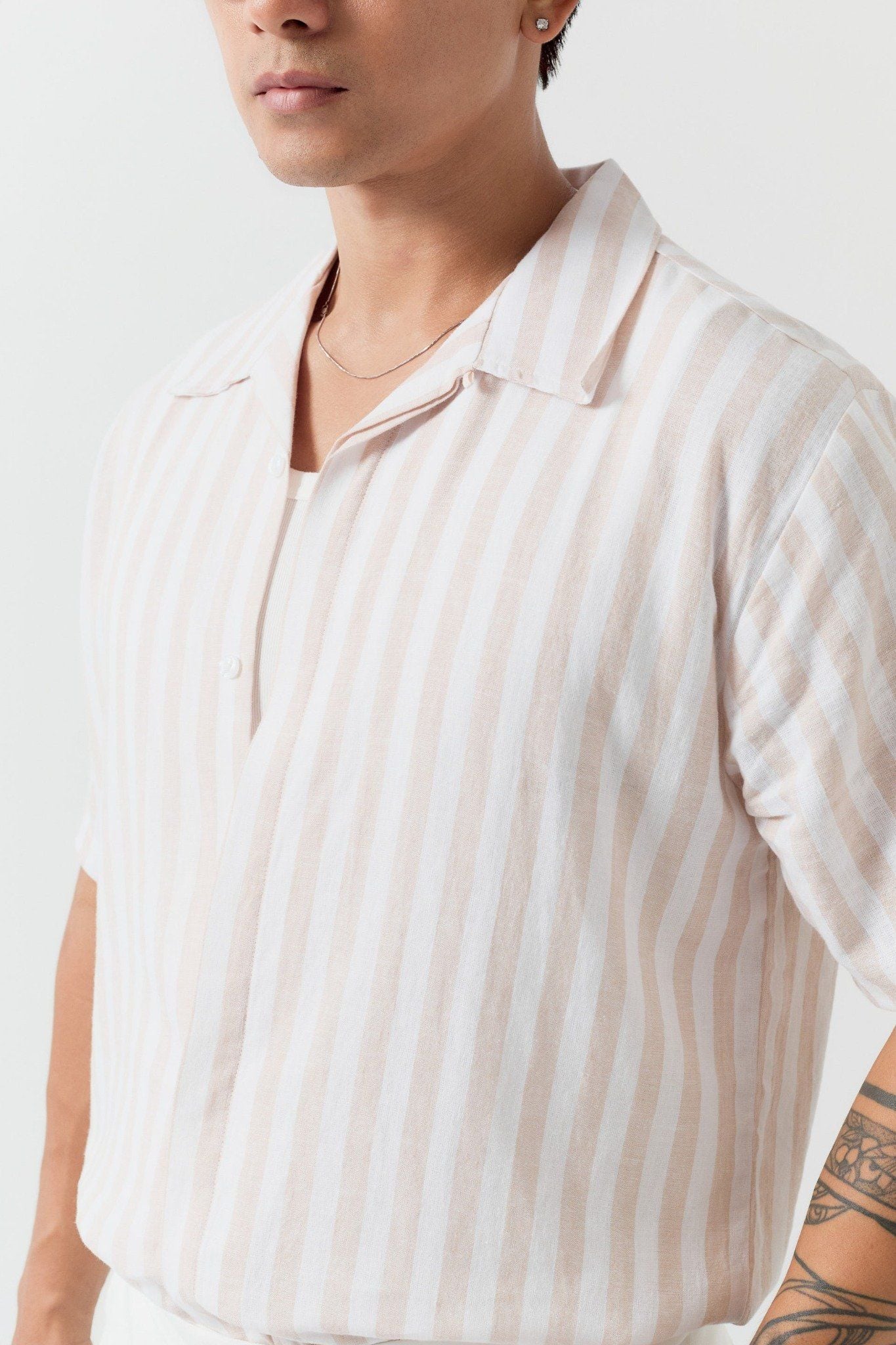 Áo Sơ Mi Relaxed Cuban Linen Brown