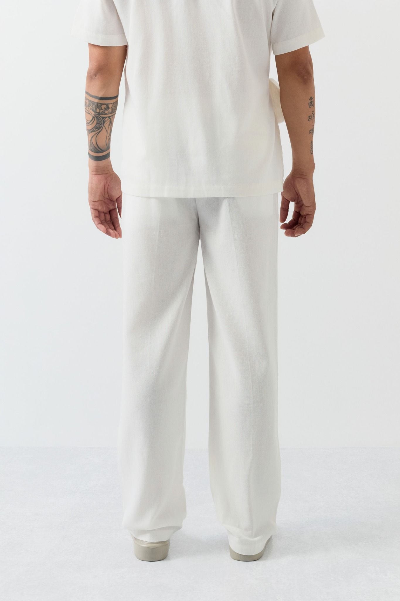 Set Wrap Shirt Long Pant Linen Relaxed