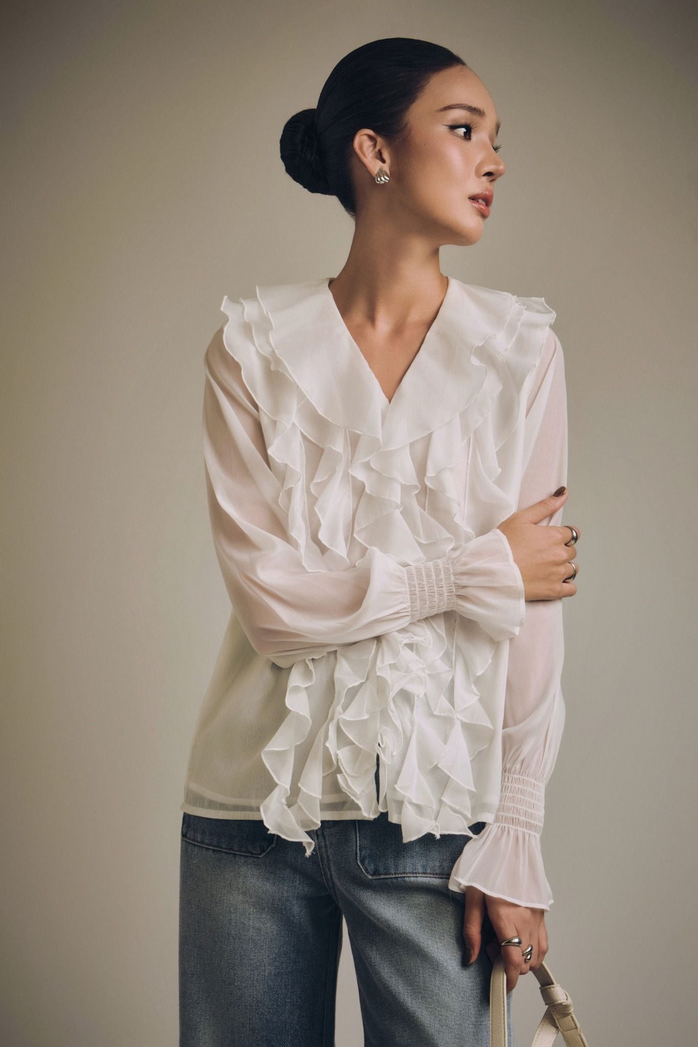 Áo Romantic Ruffle Blouse