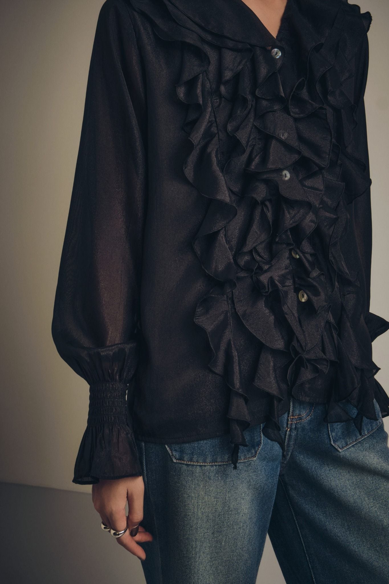 Áo Romantic Ruffle Blouse