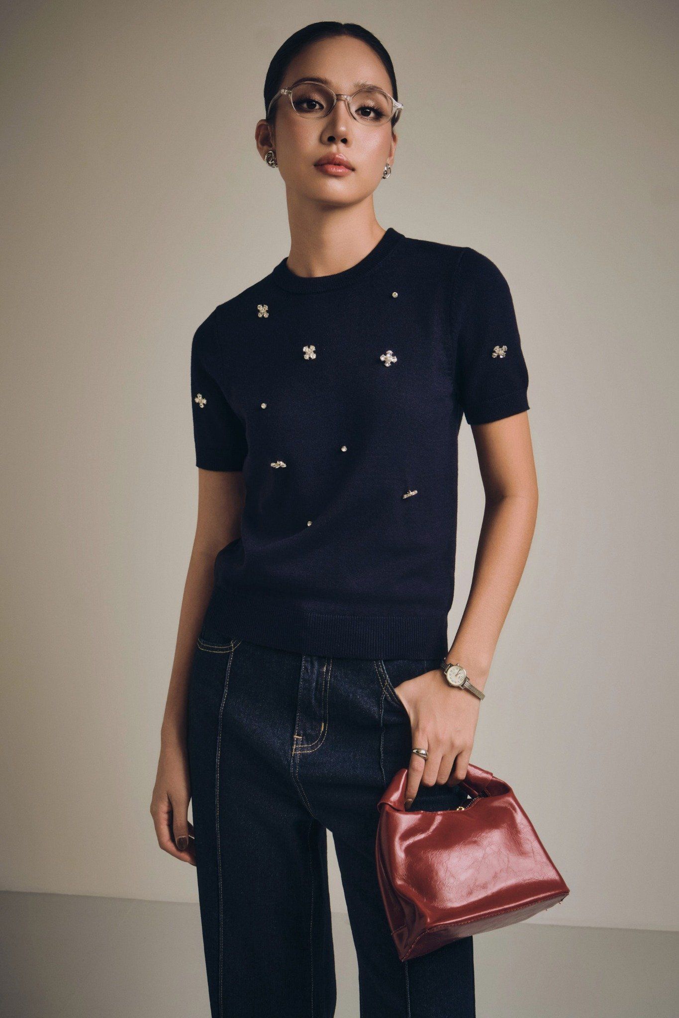  Áo Fine Sparkle Knit 