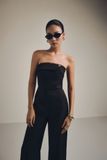 Jumpsuit Strapless Gentle Wide Leg