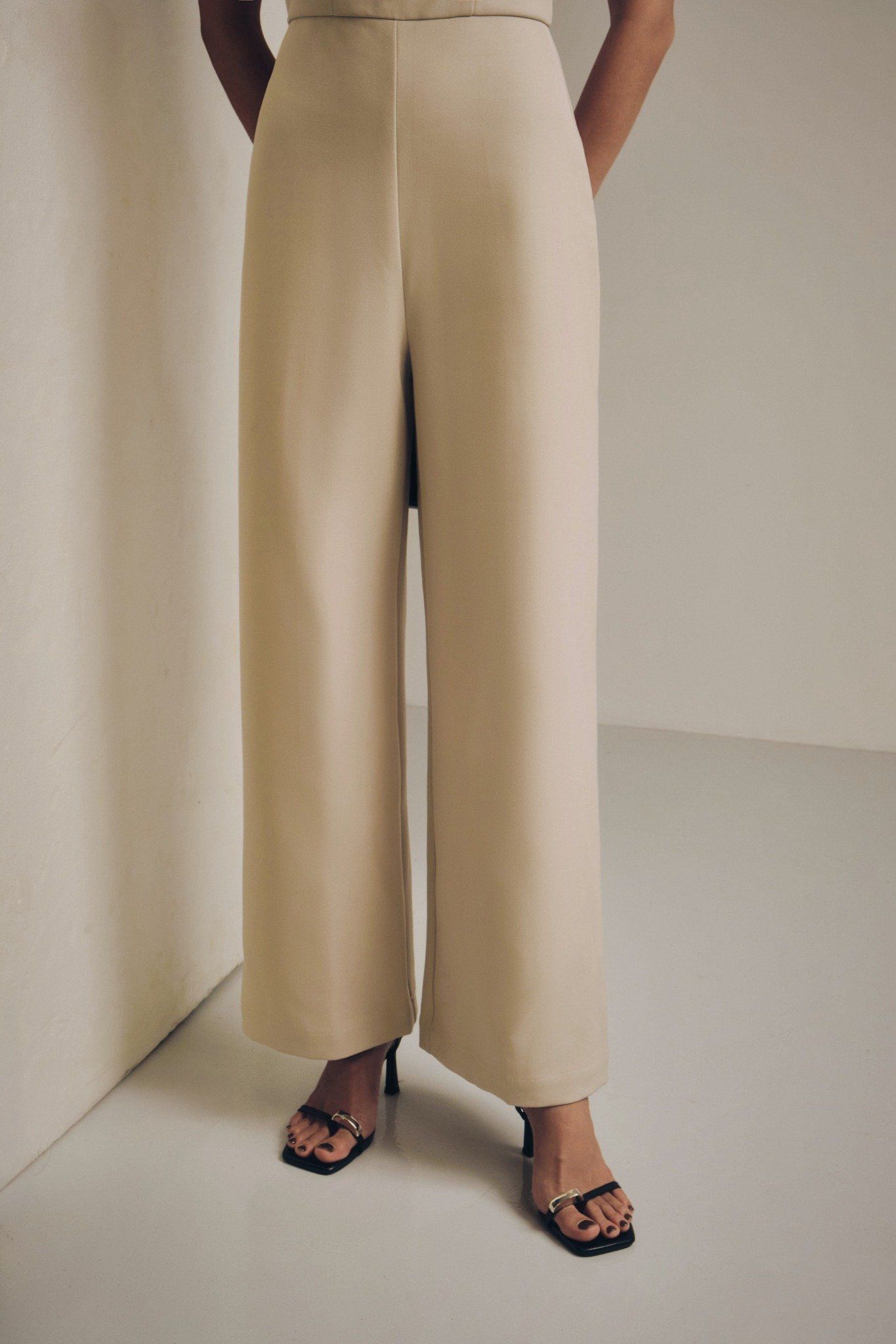 Jumpsuit Strapless Gentle Wide Leg