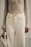 Quần Jean Straight White Basic