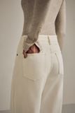Quần Jean Straight White Basic