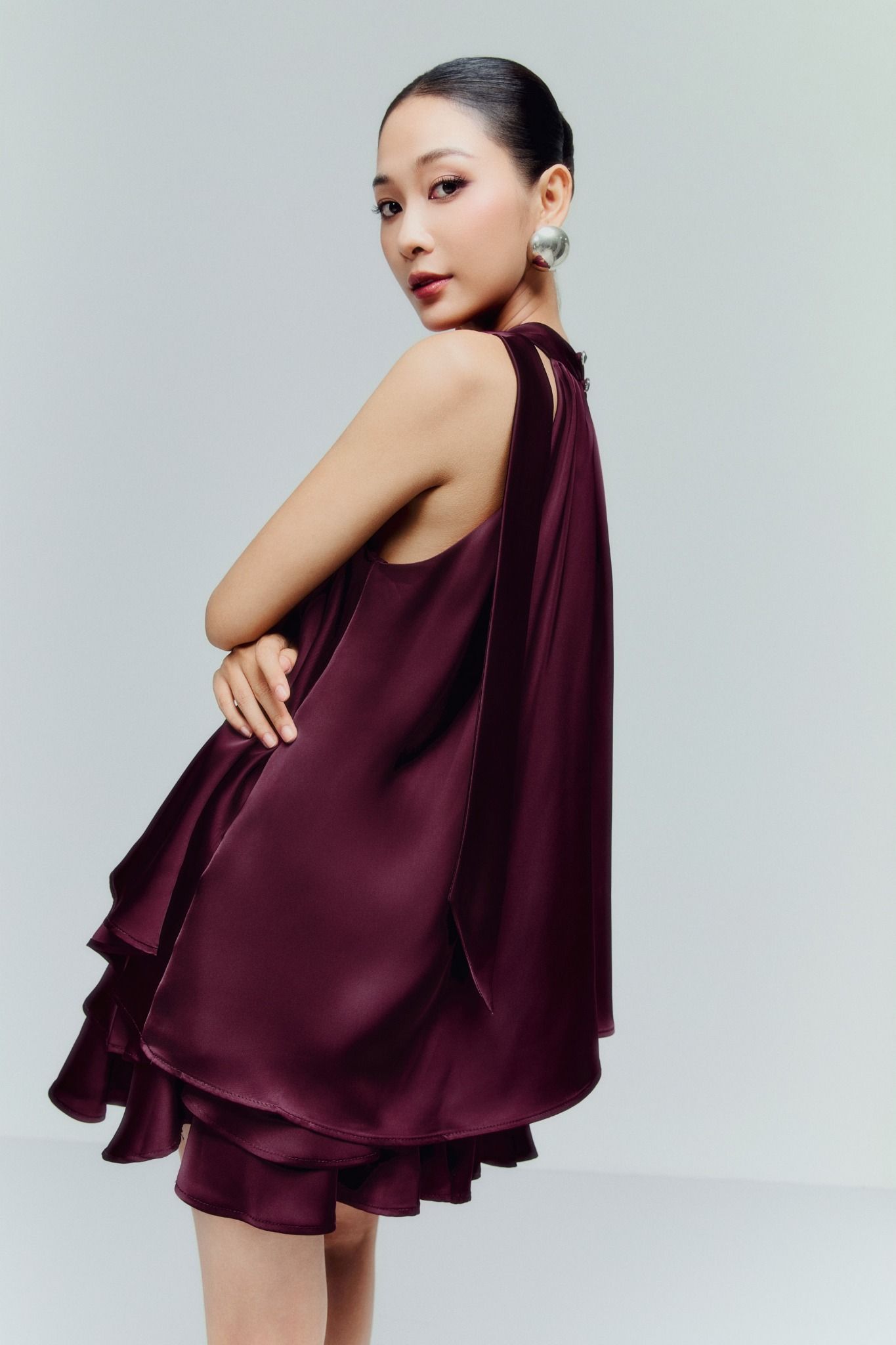 Chân Váy Ngắn Silk Aform Layers