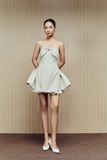 Đầm Ngắn Bowtie Chest Strapless