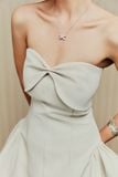 Đầm Ngắn Bowtie Chest Strapless