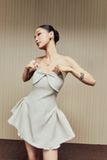 Đầm Ngắn Bowtie Chest Strapless