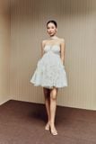 Đầm Ngắn Bowtie Chest Strapless