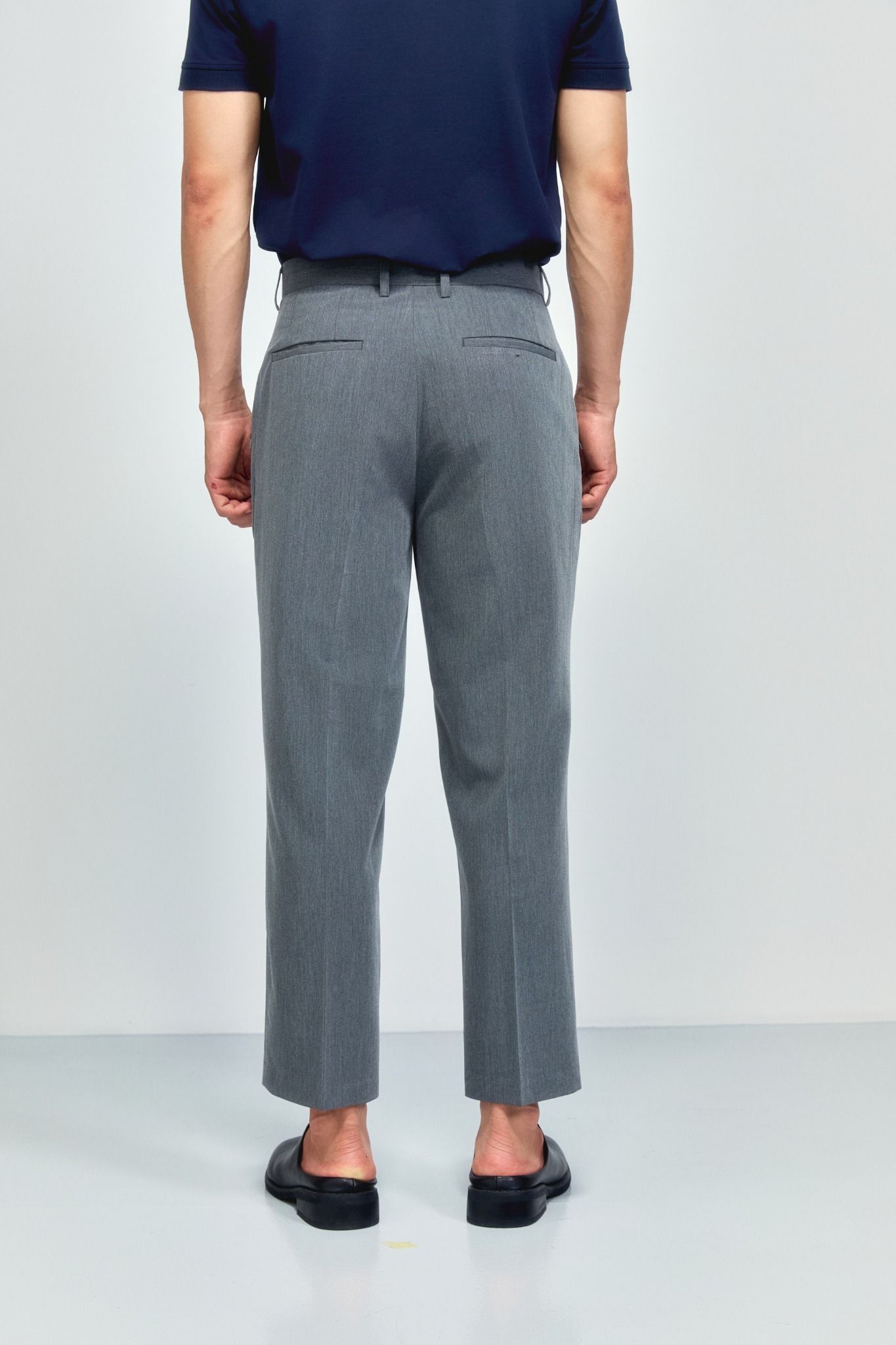 Quần Tây Cropped Zip Basic