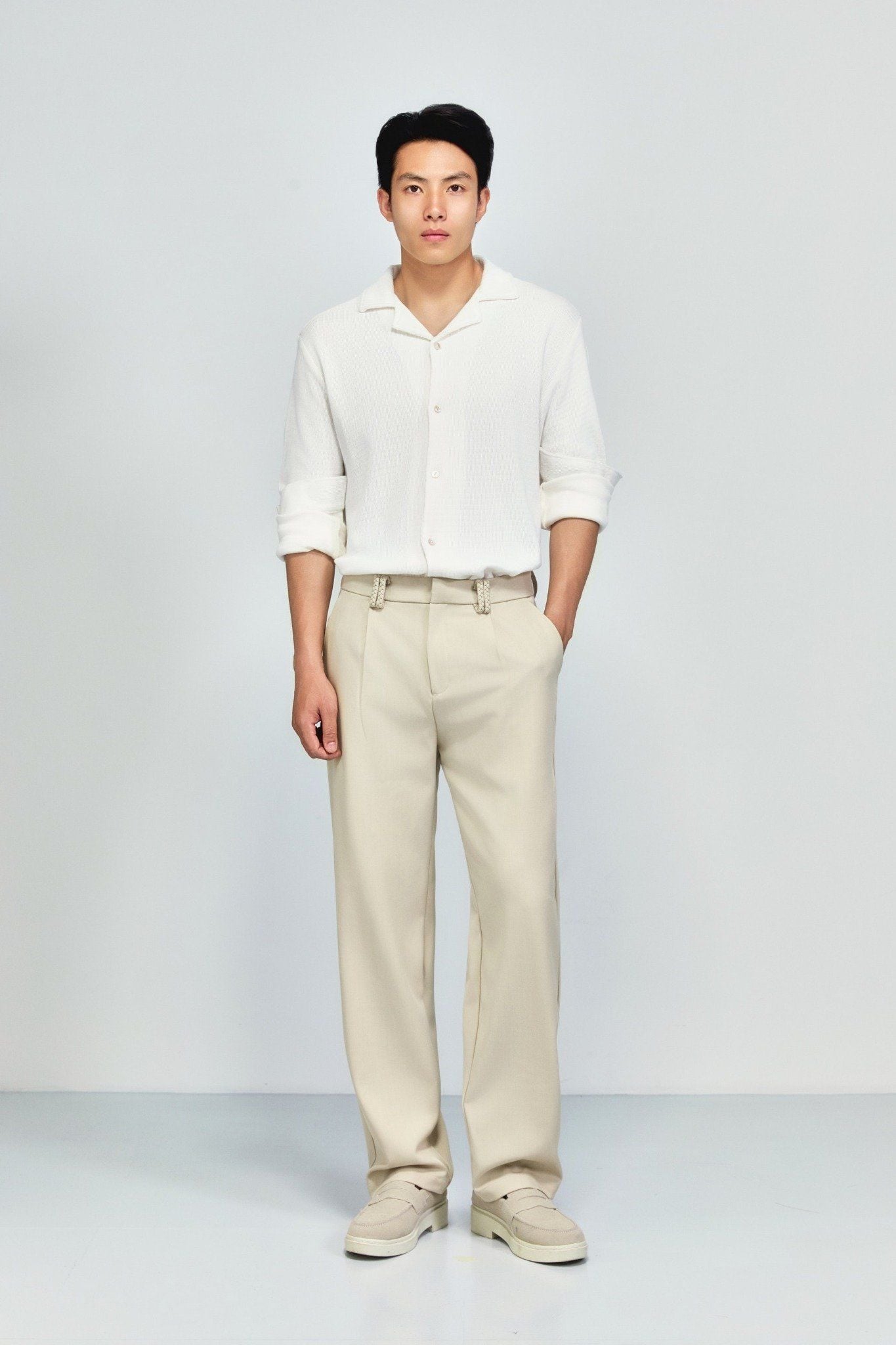 Quần Tây Straight Wedding Braid Loop