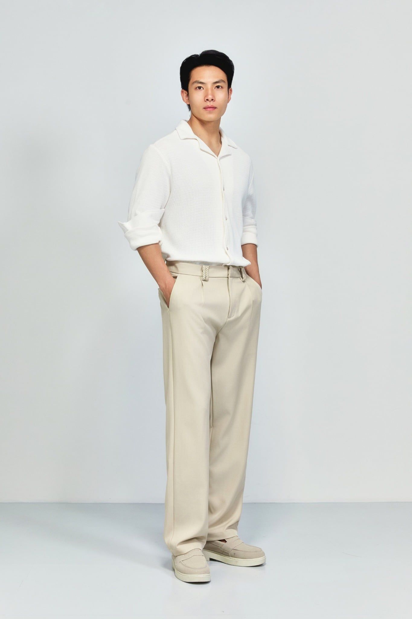 Quần Tây Straight Wedding Braid Loop