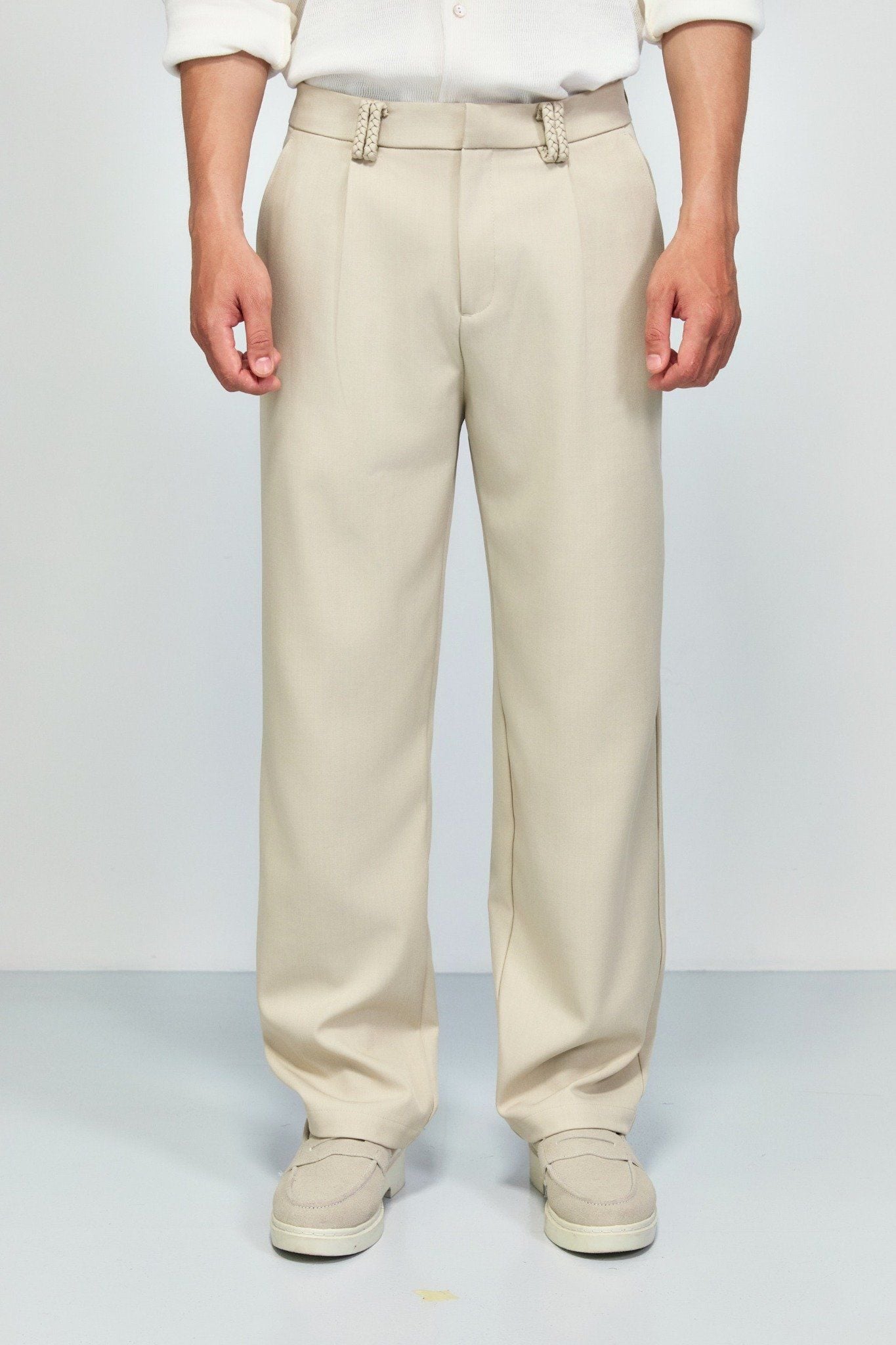 Quần Tây Straight Wedding Braid Loop