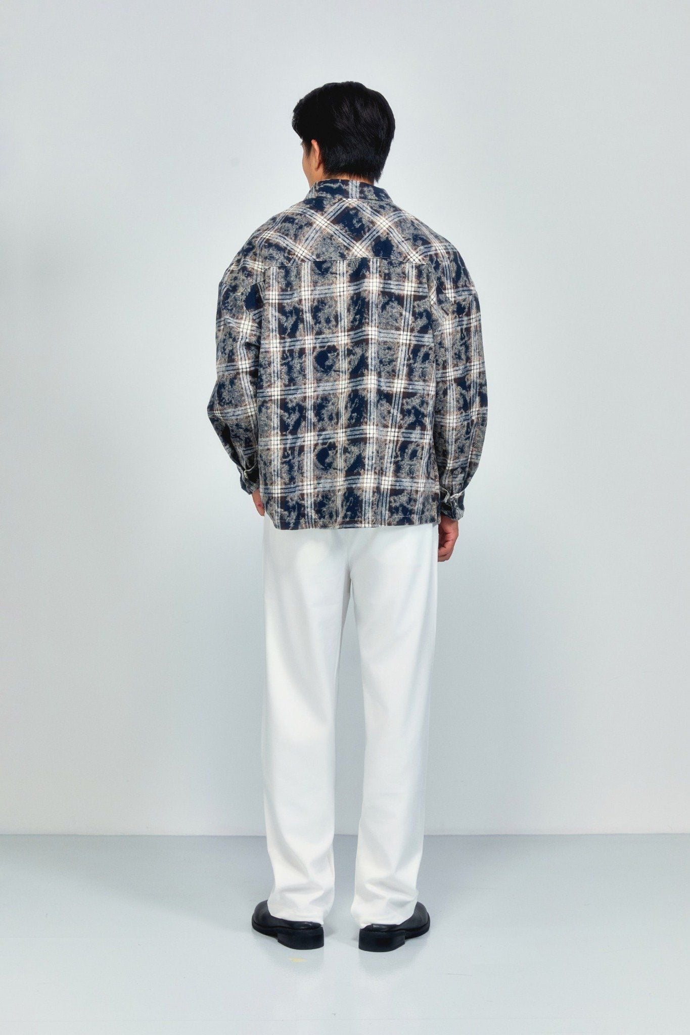 Áo Sơ Mi Oversize Flannel Thêu Logo 3D