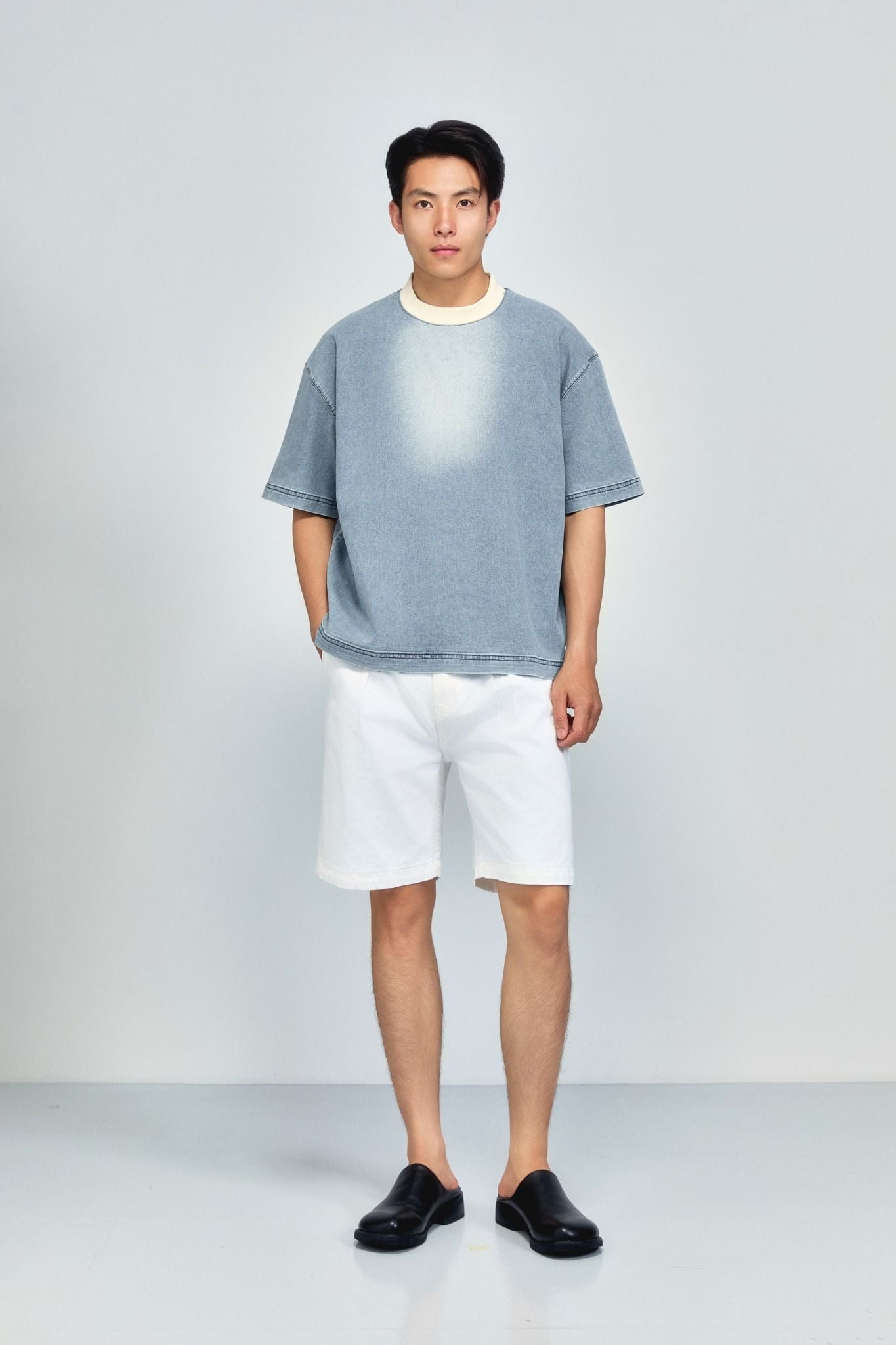 Quần Short Tây Lưng Thun Hidden Button