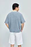 Áo Thun Boxy Denim Bleach Wash