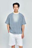 Áo Thun Boxy Denim Bleach Wash