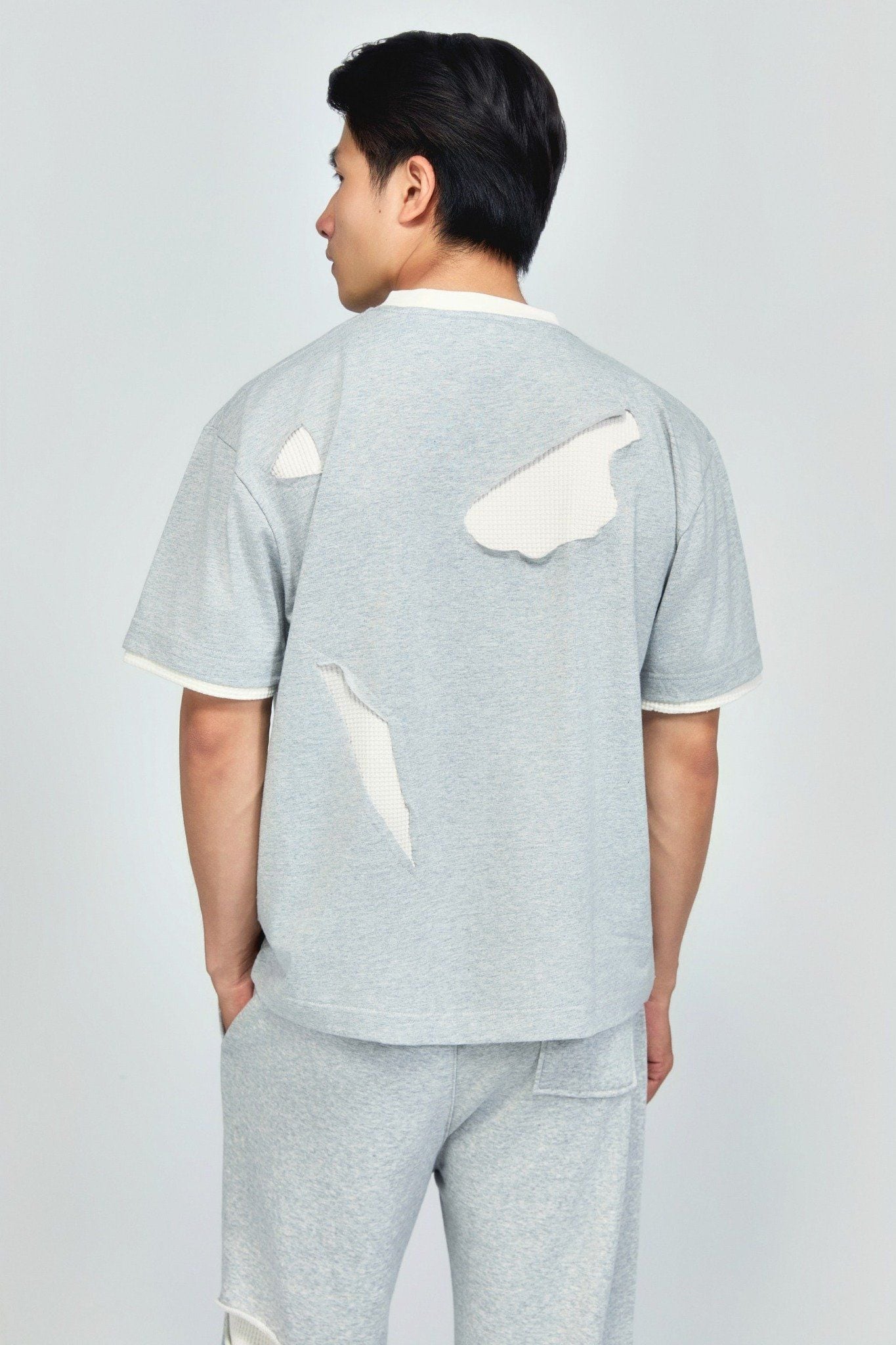 Set The Distressed T-shirt Short