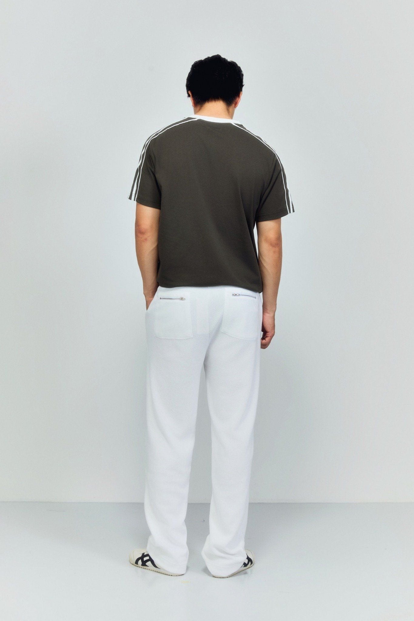 Quần Dài Relaxed Pique Caro Zipper