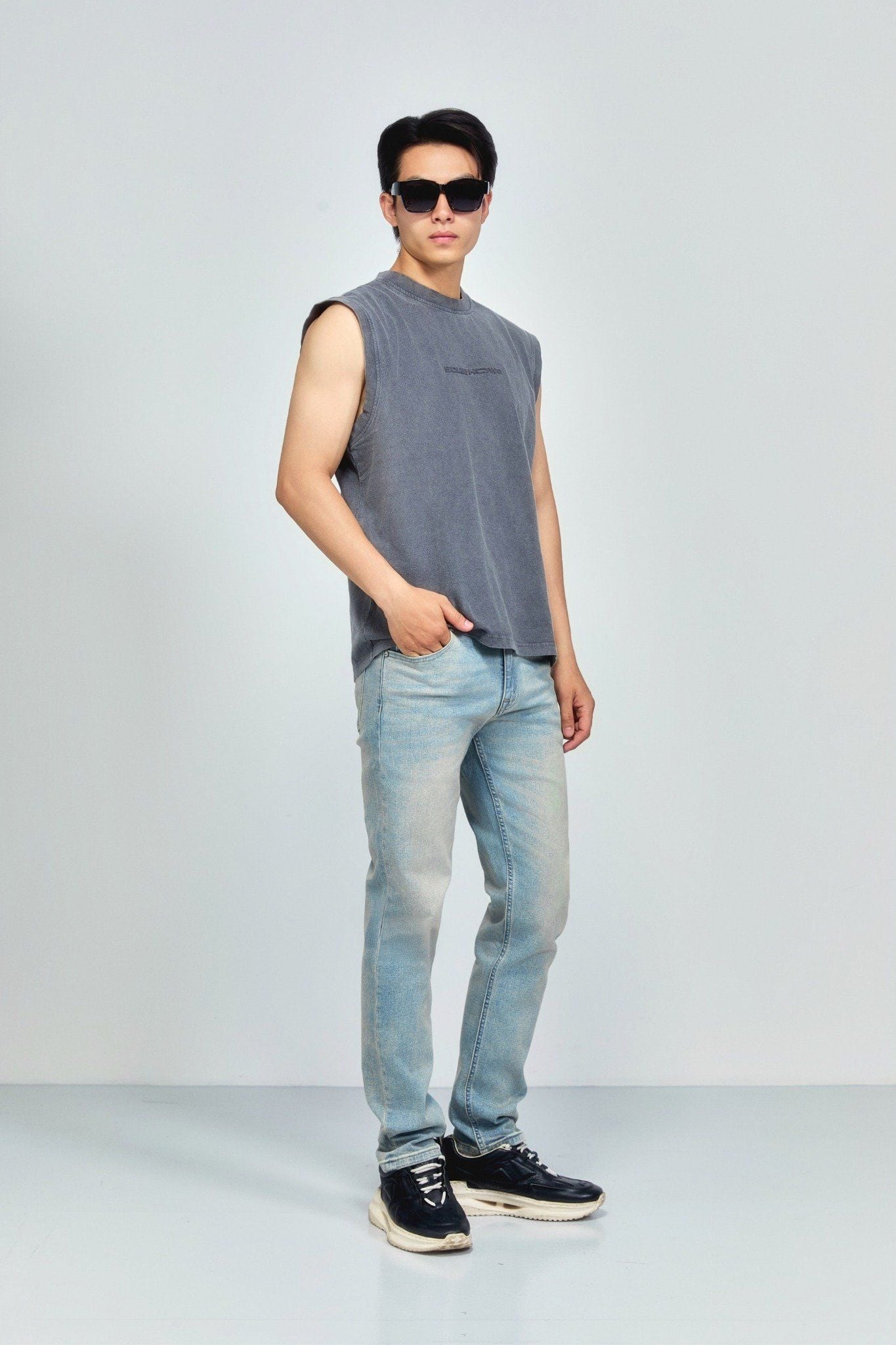 Quần Jean Rayon Slimfit Grain Blue Ss2