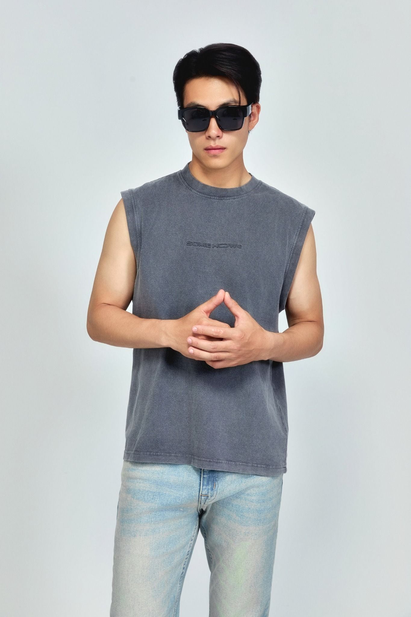  Áo Tanktop Ombre Gray Wash 
