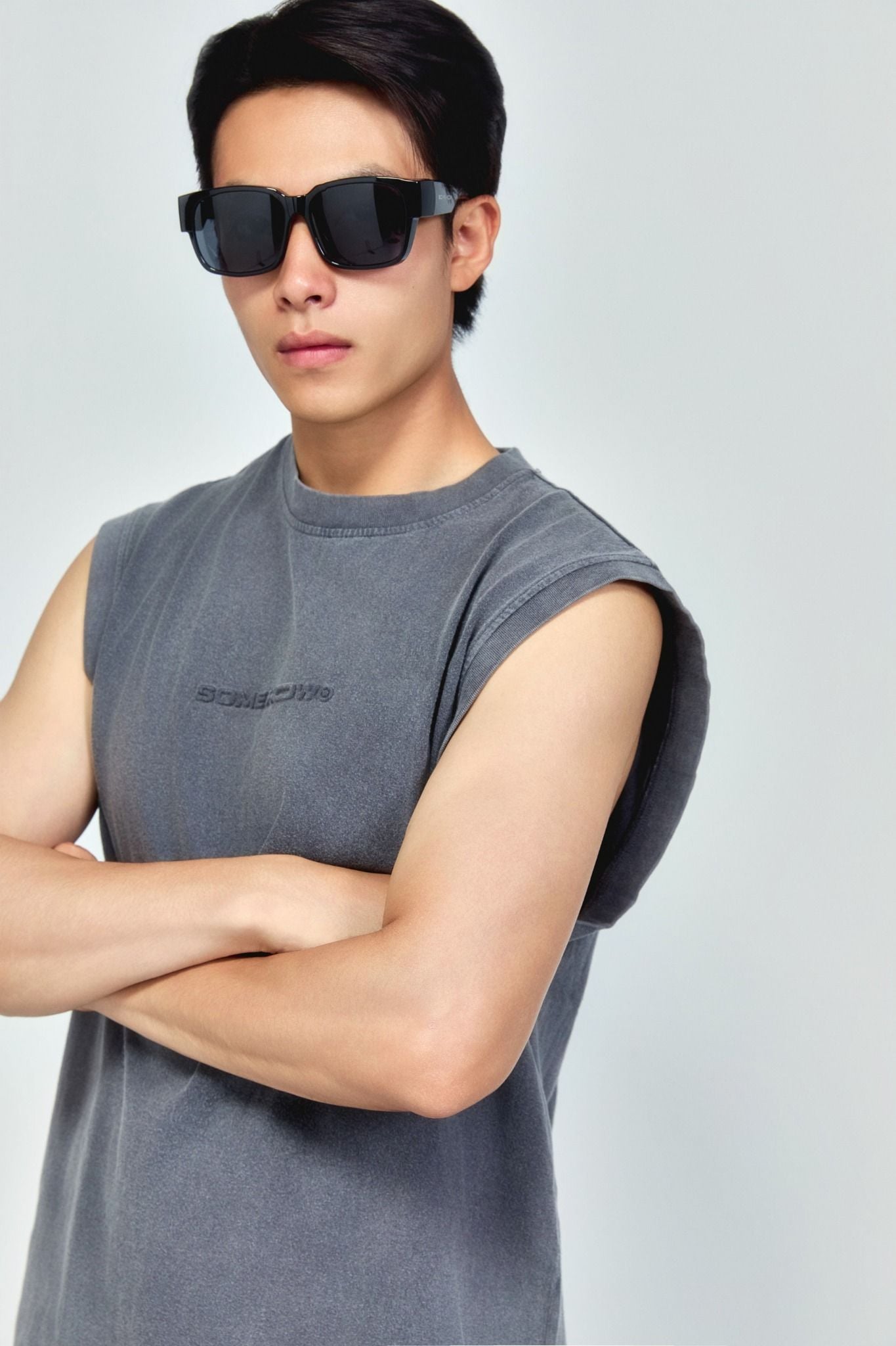 Áo Tanktop Ombre Gray Wash