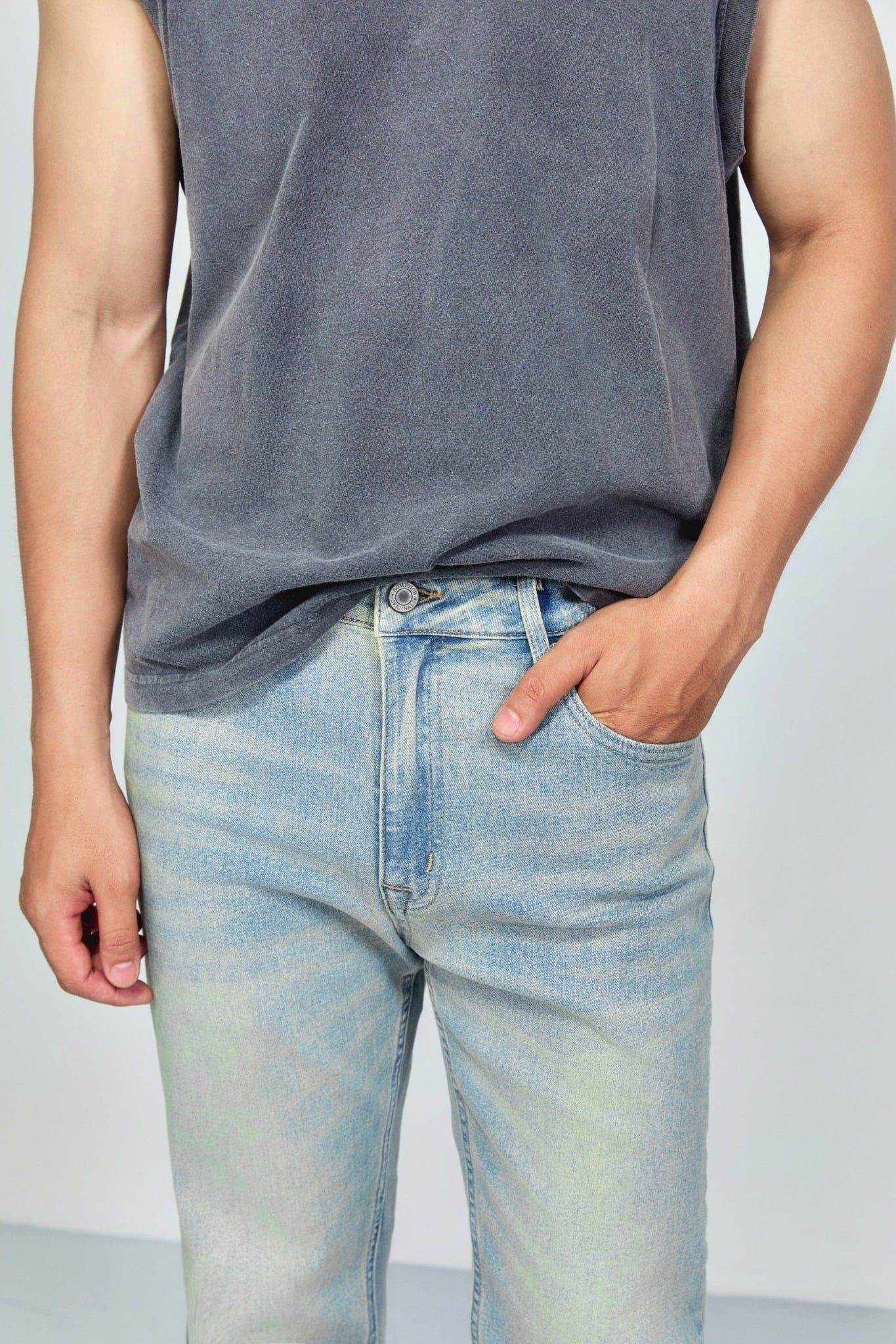 Quần Jean Rayon Slimfit Grain Blue Ss2