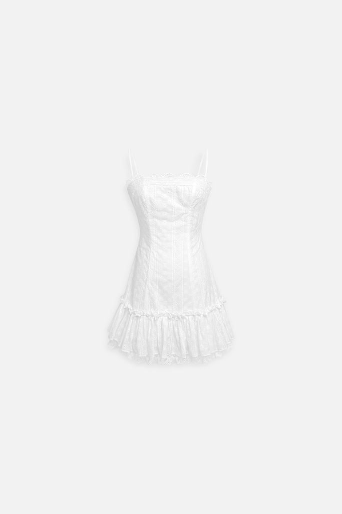  Đầm Ngắn Hai Dây Phối Ren Elara Eyelet Dress 
