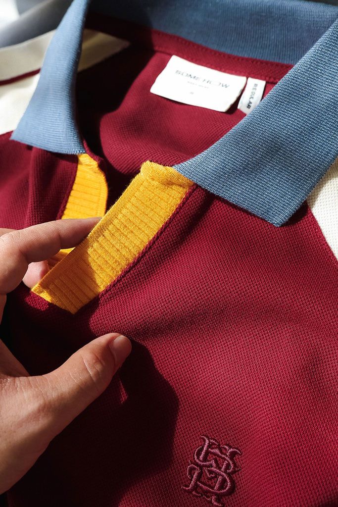 Áo Polo Regular Raglan Red Beige