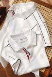 Áo Polo Slimfit Minimal Line White