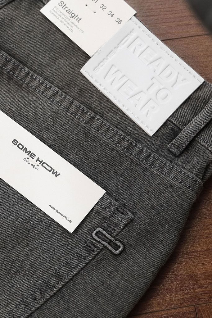 Quần Short Straight Jean Distress Casual Gray V1