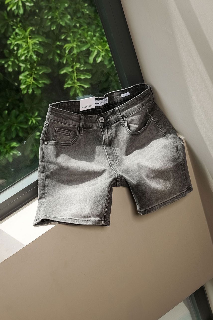 Quần Short Rayon Slimfit Gray V1