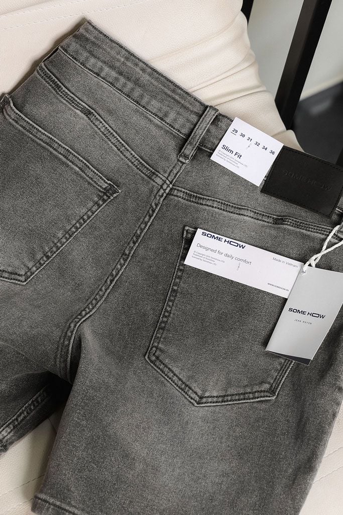 Quần Short Rayon Slimfit Gray V1