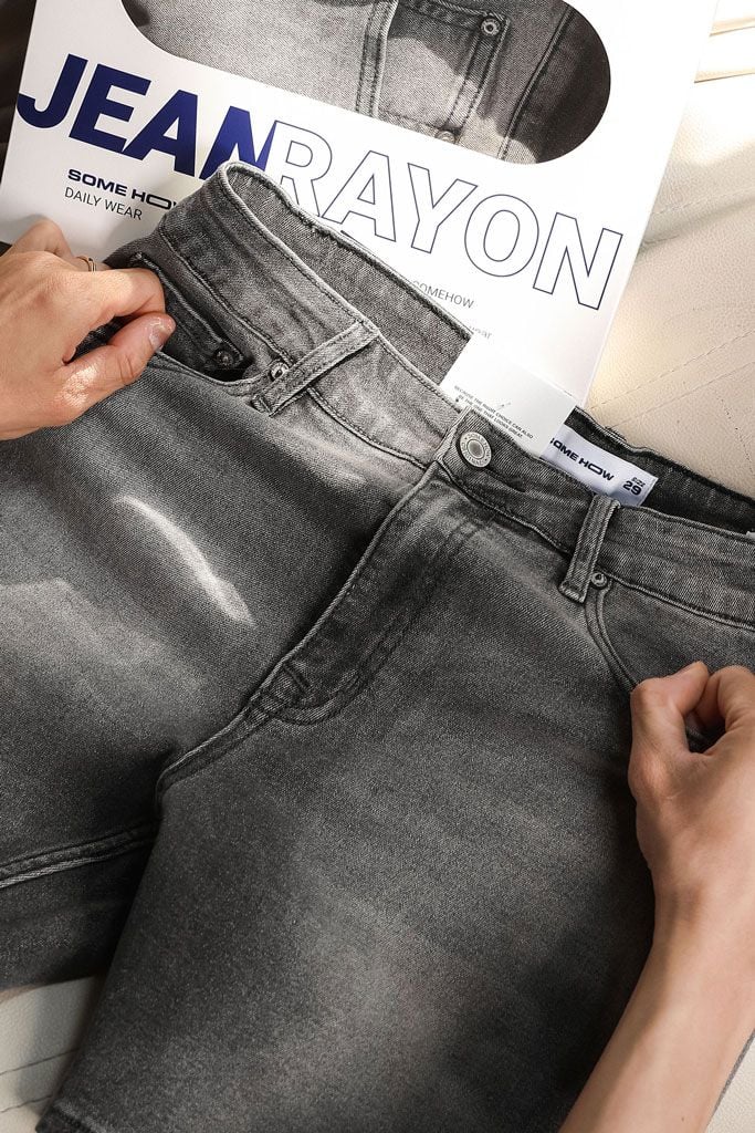 Quần Short Rayon Slimfit Gray V1