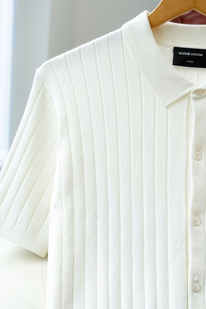 Áo Sơ Mi Kint Textured Stripe