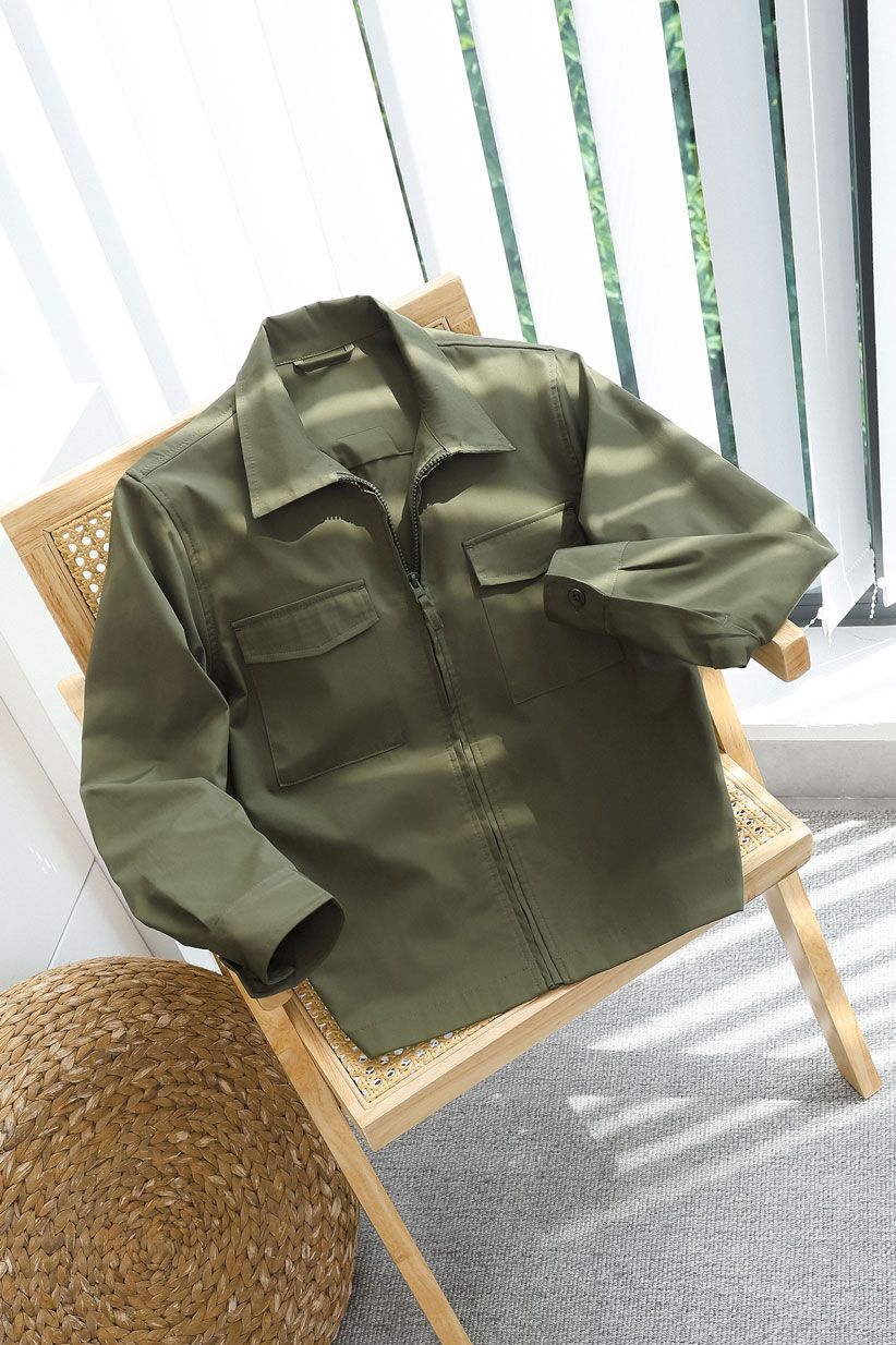 Áo Khoác Slimfit Vải Dù Snap