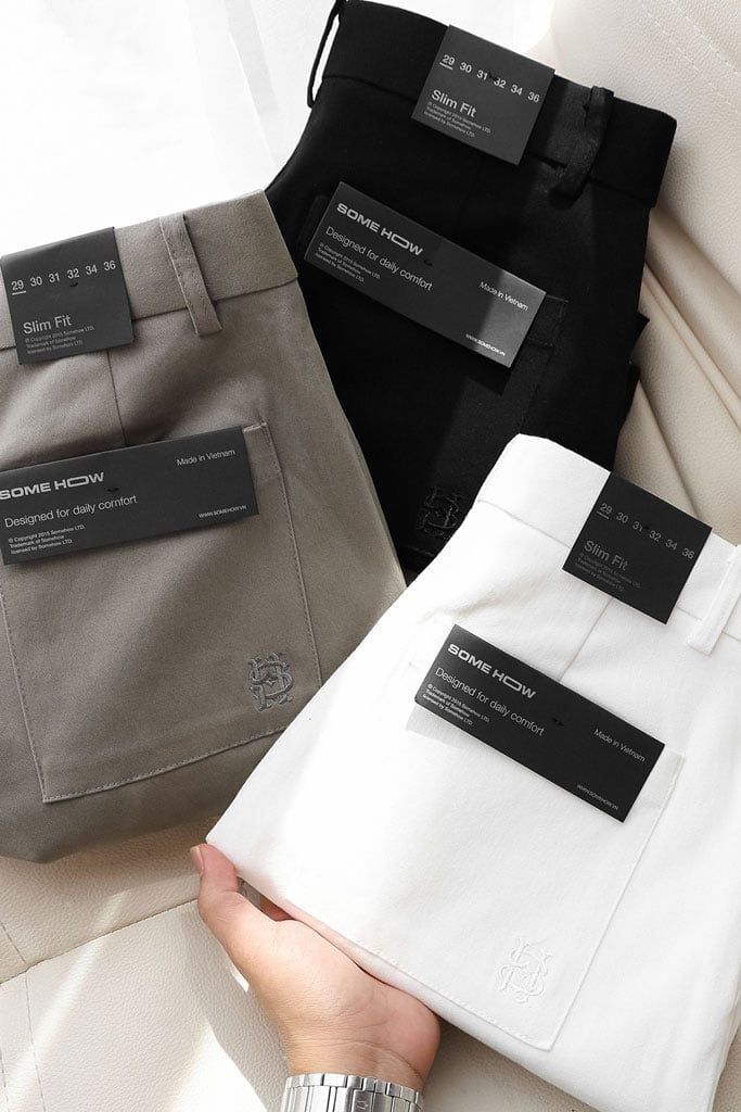 Quần Short Slimfit Khaki Elas Basic