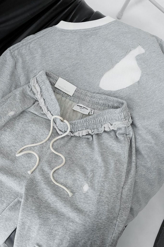 Set The Distressed T-shirt Short