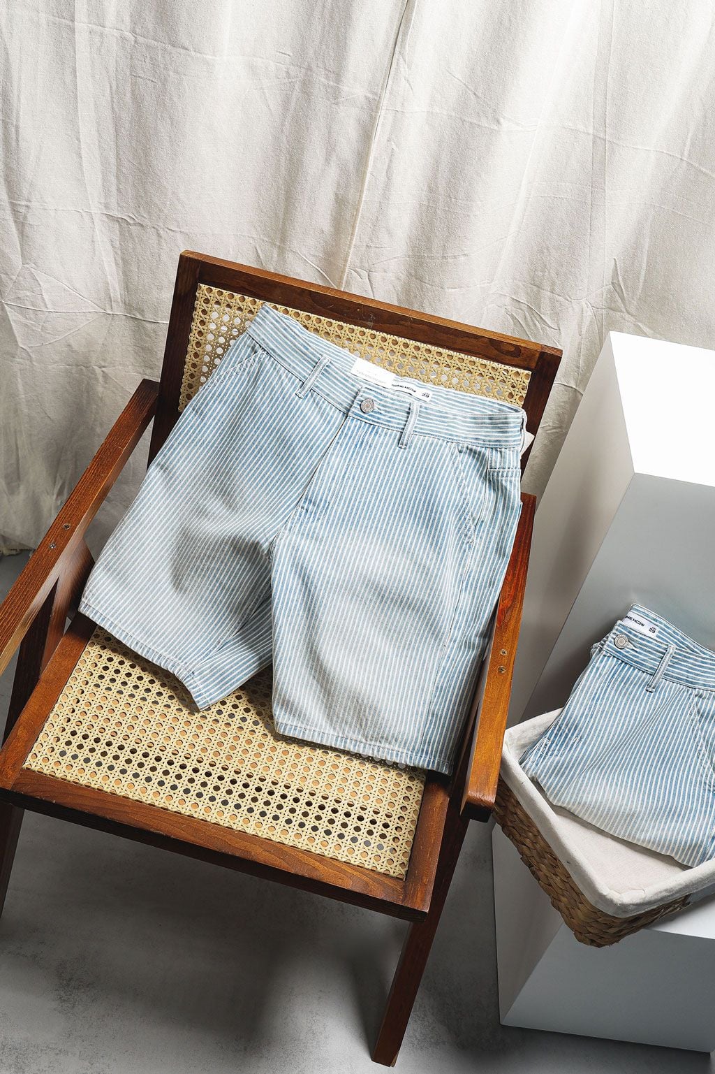 Quần Short Straight Pinstripe Vintage