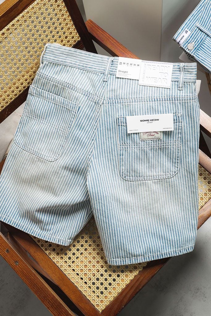 Quần Short Straight Pinstripe Vintage